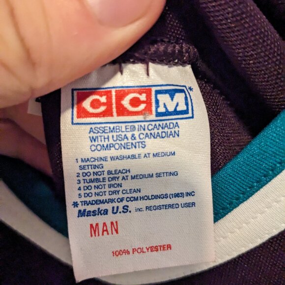 Vintage Authentic CCM Center Ice Collection Anaheim Mighty Ducks Hockey Jersey - Picture 8 of 9